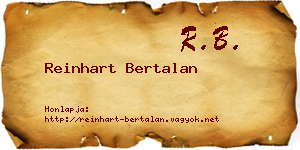 Reinhart Bertalan névjegykártya
