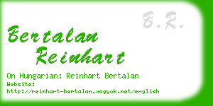bertalan reinhart business card